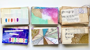 Quote journal cards: Altered index cards with collage & art