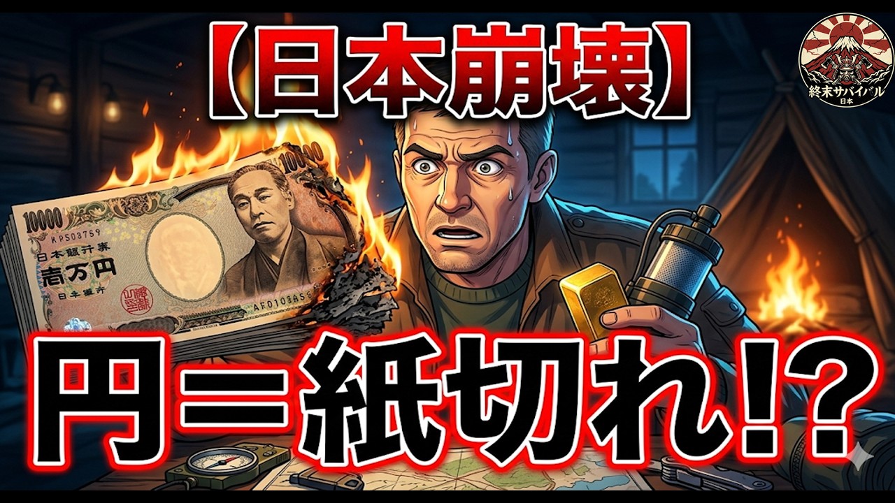 【日本崩壊】円がただの紙切れに変わる日。生き残る禁断のサバイバル術
