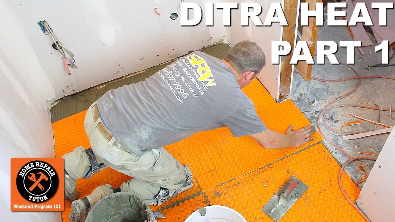 Ditra-Heat Installation (Part 1: Mat Installation) - YouTube