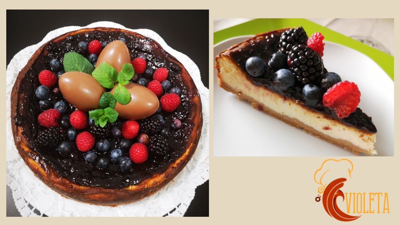 Cheesecake Cotta Con Marmellata Ai Frutti Di Bosco