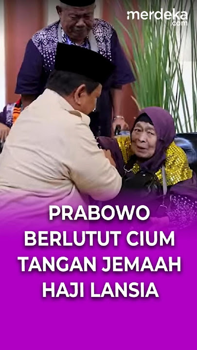 Momen Haru! Presiden Prabowo Berlutut Cium Tangan Jemaah Haji Lansia