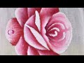 Como pintar rosa, pintura em tecido para iniciantes