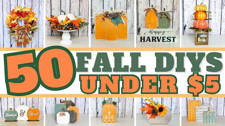 🤯 50 FALL FARMHOUSE DIYS UNDER $5 | MUST SEE FALL DIY MEGA VIDEO