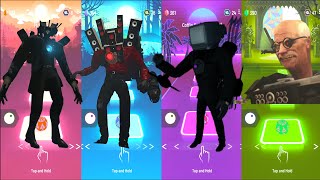 Cameraman Titan 🆚 Speakerman Titan 🆚 TV Man 🆚 Skibidi Toilet Academic | Tiles Hop Fun Ball