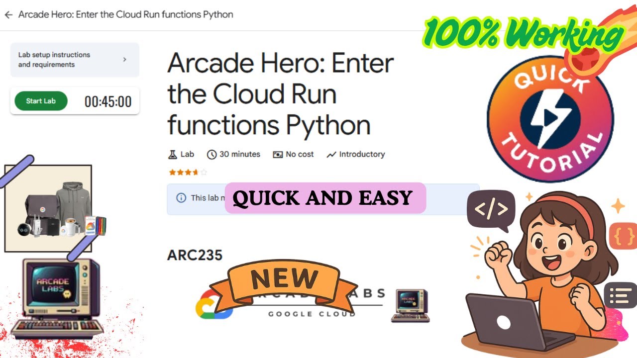 Arcade Hero: Enter the Cloud Run functions Python | Working Guide | # ...