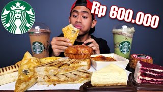 CHALLENGE MUKBANG MENU STARBUCKS 600 RIBU, DAPET APA AJA YA??