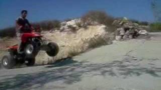 Slow motion jump on dvx400 quad part2
