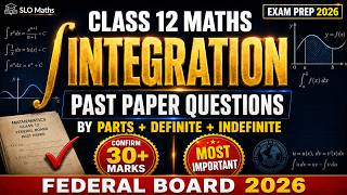 Class 12 Maths Integration | Past Paper Questions 2026 | Federal Board
