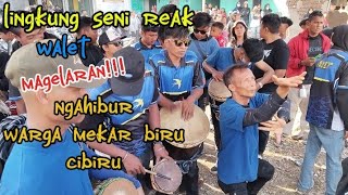Keseruan warga mekar biru cibiru dihibur lingkung seni reak walet❗