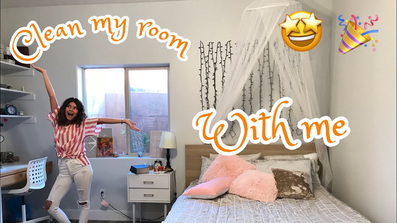 clean + decorate my room with me - YouTube