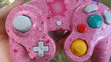 Custom Jigglypuff with Pink and White Speckles Gamecube Controller