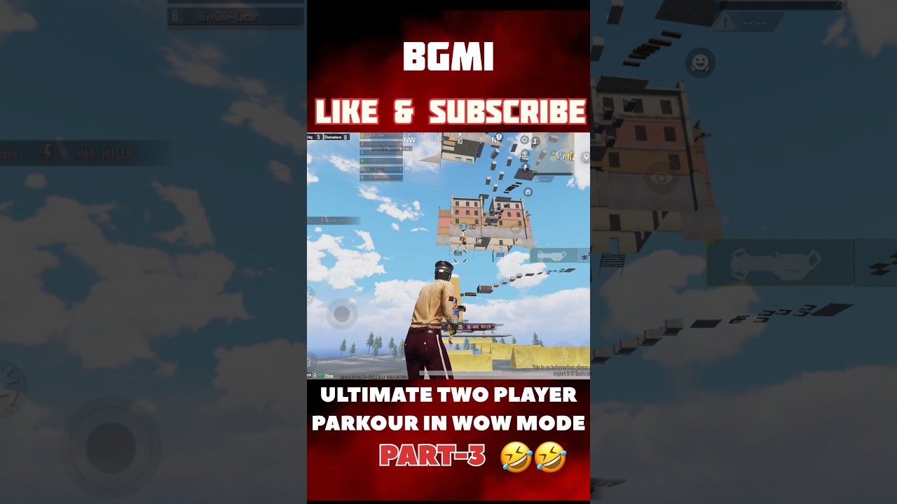 BGMI ULTIMATE TWO PLAYER PARKOUR IN WOW MODE PART-3 CODE-51226🤣FUN WITH FRIENDS