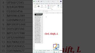 Mixed Data Me Se Sirf MP Vehicle Numbers Kaise Nikale 😲 Excel Trick ⚡ #excel #excelshorts #exceltips