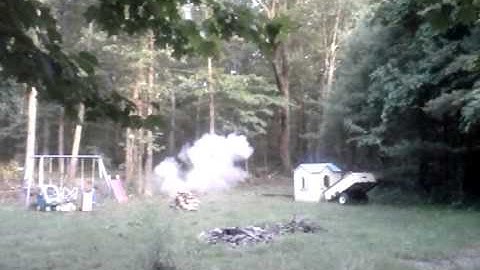 Shooting exploding target with AR-15