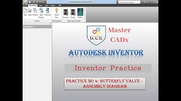 Inventor Practice No 4 Butterfly Valve  Assembly diagram