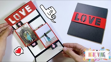 THIỆP POP UP MỞ 2 chiều dán ảnh cực lạ mắt - NGOC VANG Handmade