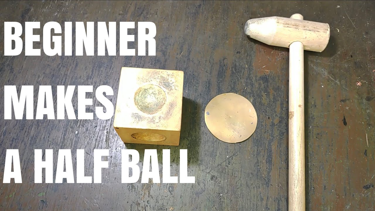 Beginner practice chasing and repousse. Making a half ball.