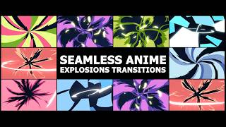 8 Blast Swipes — Seamless Anime Abstract Explosion Transitions (Ae, Pr)