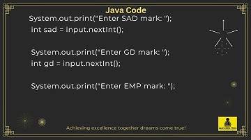 Create the Students Marks Sheet using java function