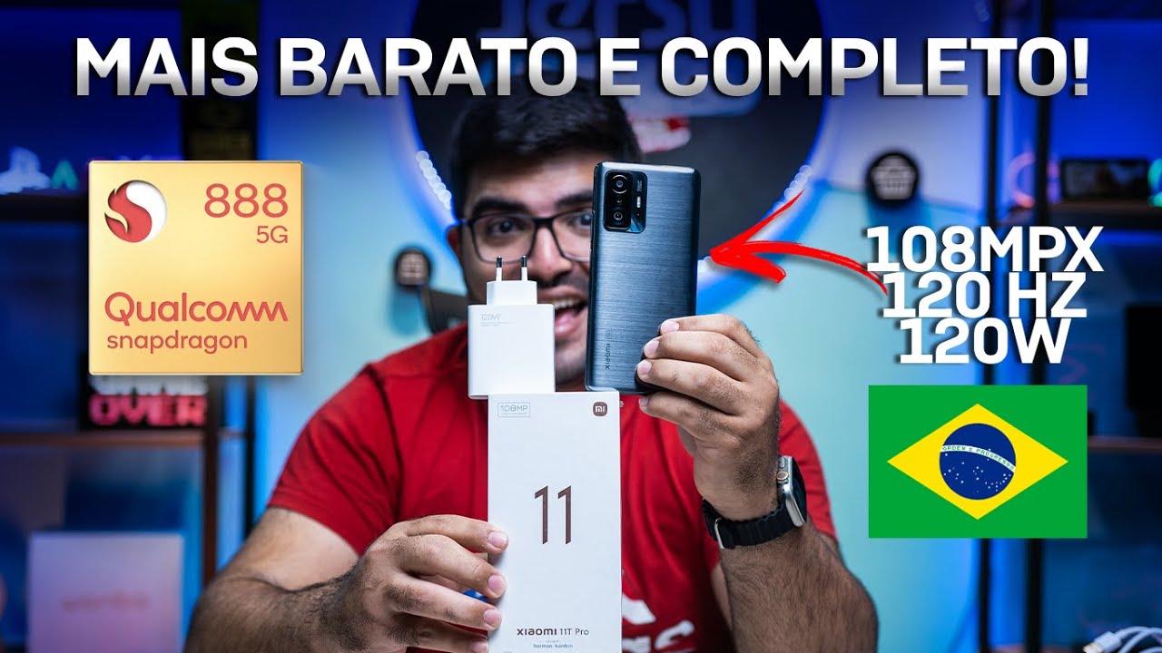 BAIXOU! Xiaomi 11T PRO, 120W, 108MPx de CÂMERA mais BARATO que IPhone e Galaxy! (já no Brasil)