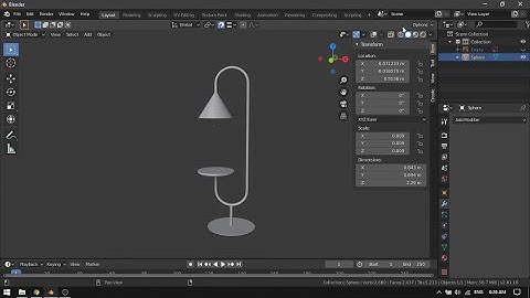 [TIMELAPSE] Modelling a Table Lamp using Blender