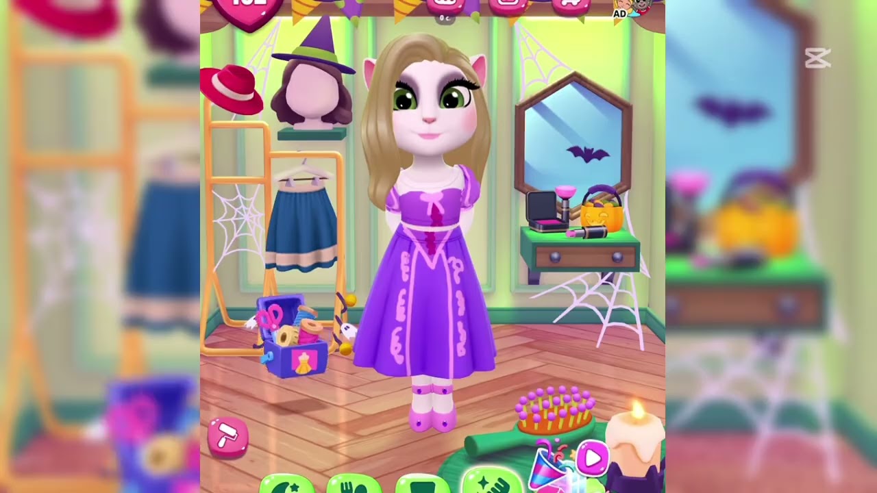 Talking Angela’s Colorful Fashion Day 🌈💅 | Funny Style, Makeup & Rainbow Vibes 