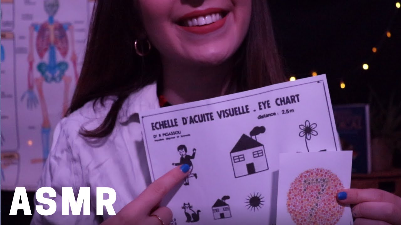 ASMR FR | ROLEPLAY Médical 😷~ Examen des Nerfs Crâniens /Cranial Nerve Exam (Test 5 sens, Lumière)