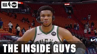 Giannis Joins The Inside Crew After Milwaukee Bucks Sweep Miami Heat | NBA on TNT