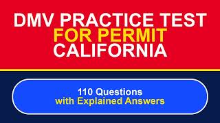 California DMV Permit Practice Test 2026 | 110 Questions with Explained Answers