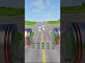 BeamNG Drive crashes - bollards vs car Part 502  #beamngdrive #beamng #youtubeshorts #shorts