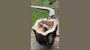 Carving the stump tub