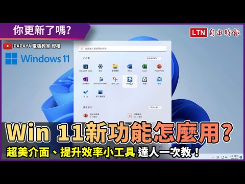 Windows 11新功能怎麼用？超美介面、提升效率小工具 達人一次教！