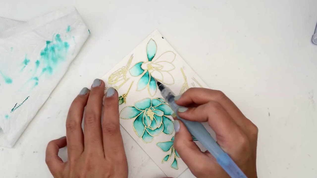 How to Watercolor with Zig clean color real brush markers - YouTube