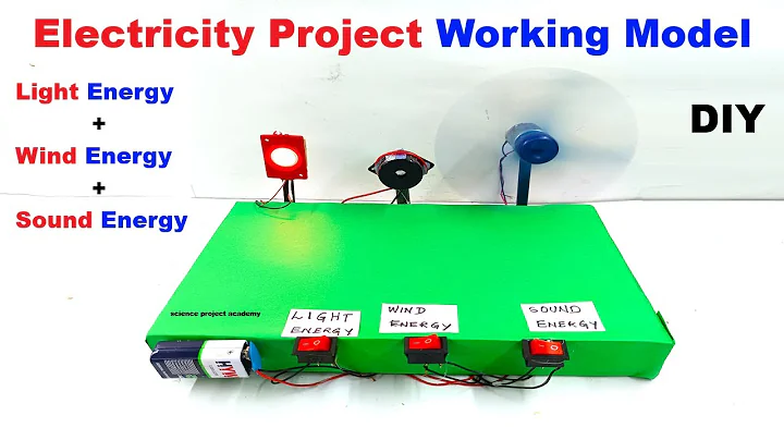 electricity project working model (light energy - wind energy and sound energy) -  science project