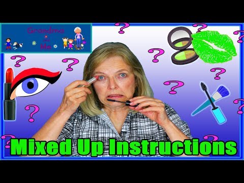 Mixed Up Instructions Makeup Challenge! | Grandma and Me