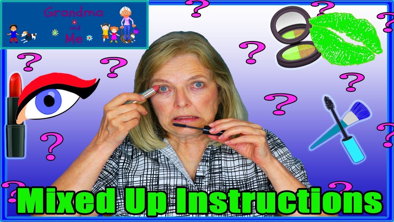 Mixed Up Instructions Makeup Challenge! | Grandma and Me - YouTube