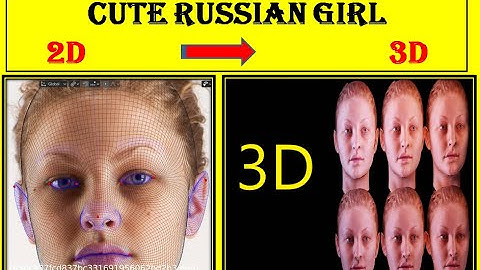 3D Model of a Cute Russian girl | Blender 2.8 | FaceBuilder