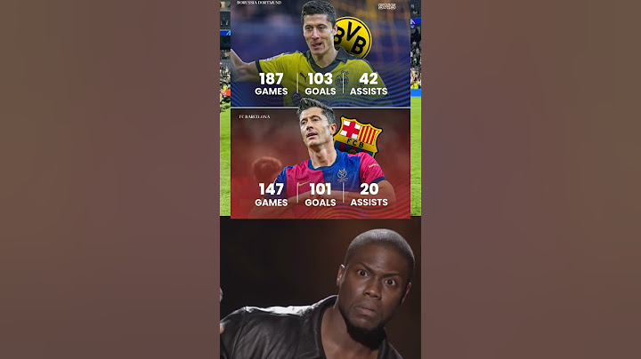 Robert Lewandoski's stat for both Dortmund and Barcelona #viral #football