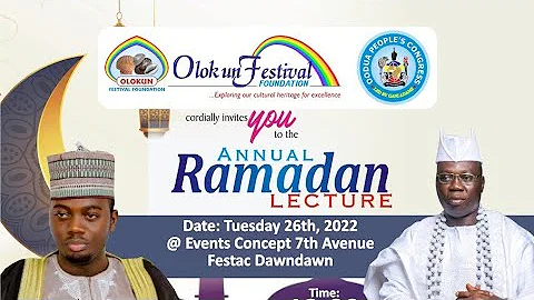RAMADAN LECTURE IBA GANI ADAMS AND FAMILY OF OPC MEMBERS