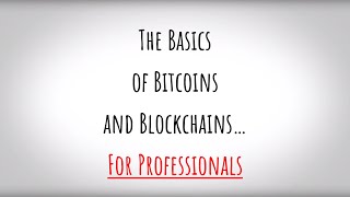 The Basics of Bitcoins and Blockchains - for Professionals