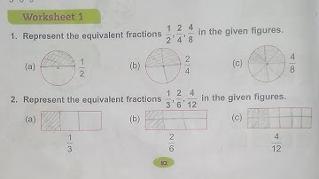 Dav Public School Class 4 Math Unit 9 Worksheet 1 || Fraction || @madhubanclasses