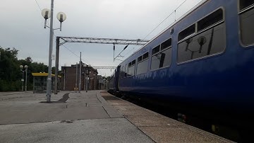 east midlands railway class 156 and class 158 passing edge hill train station