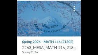 Math 116: Orientation Video - Spring 2026