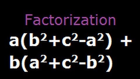Factorizing algbraic expression using cyclic expression and identities