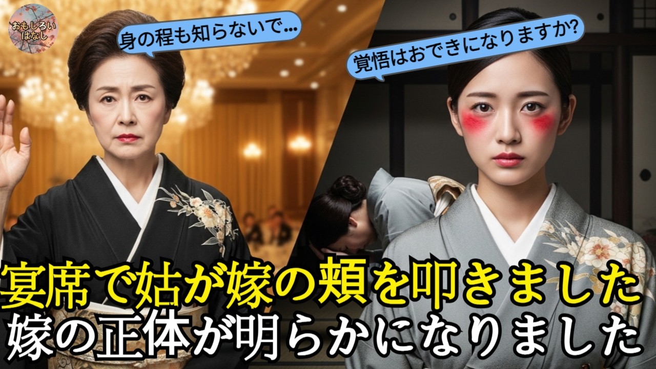 💢宴席で姑が嫁の頬を叩きました「嫁の正体が明らかになりました」