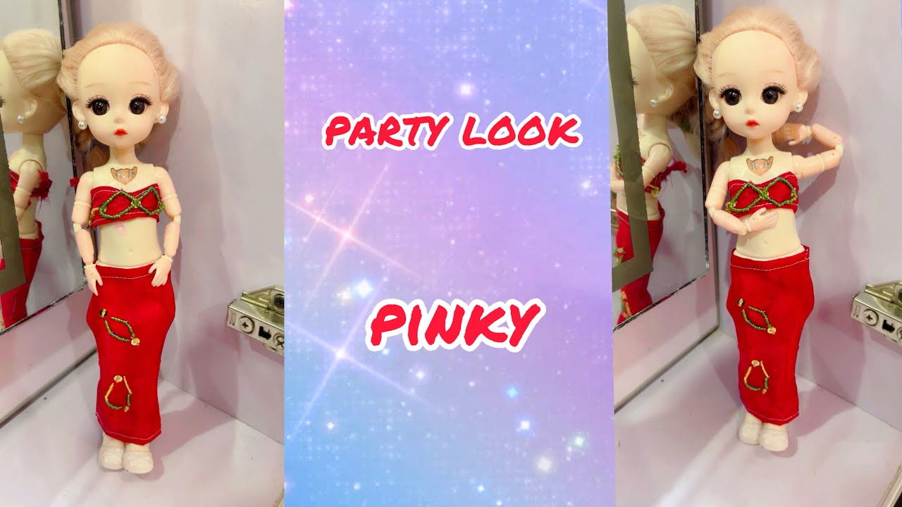 DIY-Stylish Party Look Doll Dress | DIY Fashion|Kiran's Doll