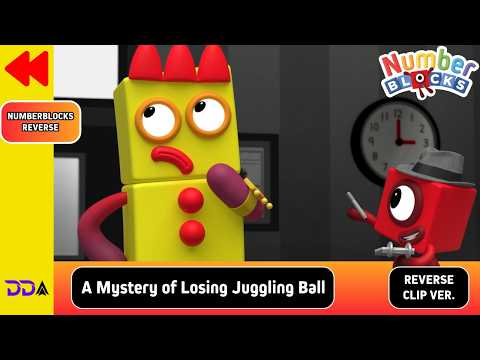 A Mystery of Losing Juggling Ball  | Numberblocks Reverse | Reverse Clip Version (S08E01)