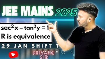 JEE MAIN PYQ 2025 ( 29 Jan   - shift 2 )  || Relation and Function   PYQ || IIT JEE Class12 #JEE2025
