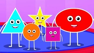 Five Little Shapes | Learn Shapes | Shapes Song For Kids & Children | Nursery Rhymes