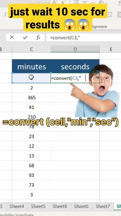 how to convert minutes to seconds in excel | excel functions #excel # ...